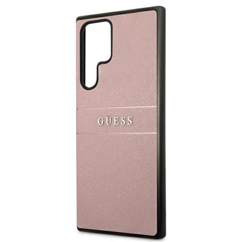 Kup Etui Guess GUHCS22LPSASBPI Samsung Galaxy S22 Ultra różowy/pink Saffiano Stripe - GUE1589PNK - {ean13} - Sklep Home Screen