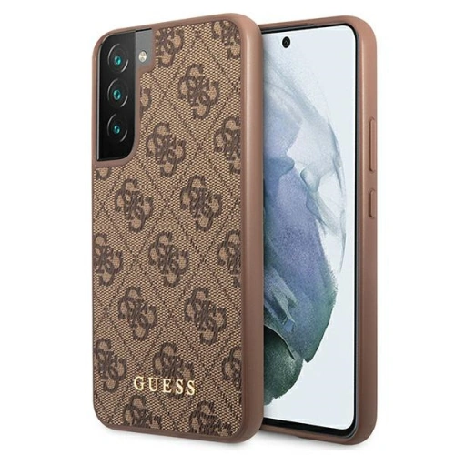 Kup Case Guess GUHCS22MG4GFBR Samsung Galaxy S22+ Plus braun/brown Hard Case 4G Metall Gold Logo - GUE1590BR - {ean13} - Sklep Home Screen