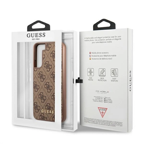 Kup Case Guess GUHCS22MG4GFBR Samsung Galaxy S22+ Plus braun/brown Hard Case 4G Metall Gold Logo - GUE1590BR - {ean13} - Sklep Home Screen