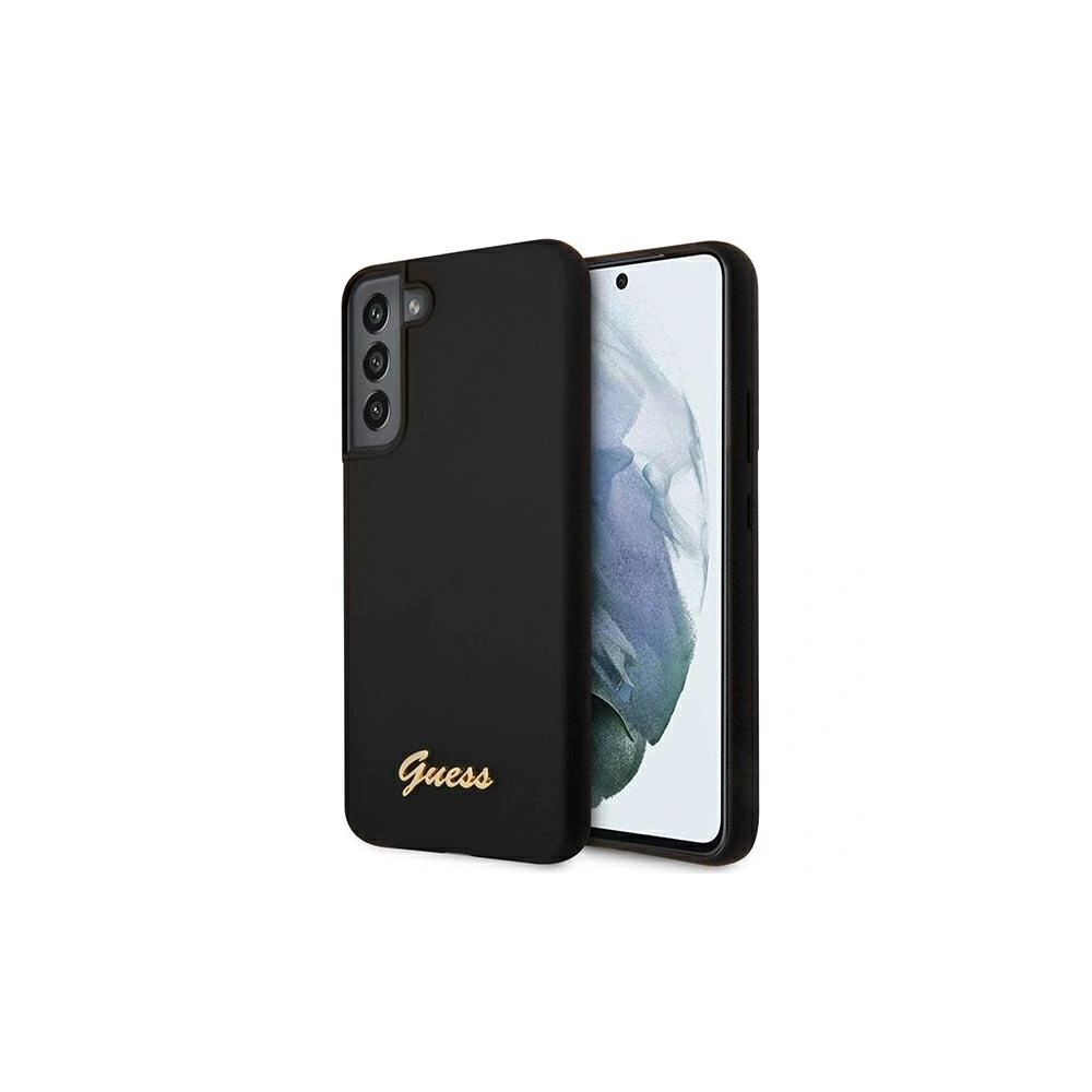 homescreen.pl - Etui Guess GUHCS22MLSLMGBK Samsung Galaxy S22+ Plus czarny/black hardcase Silicone Script Metal Logo