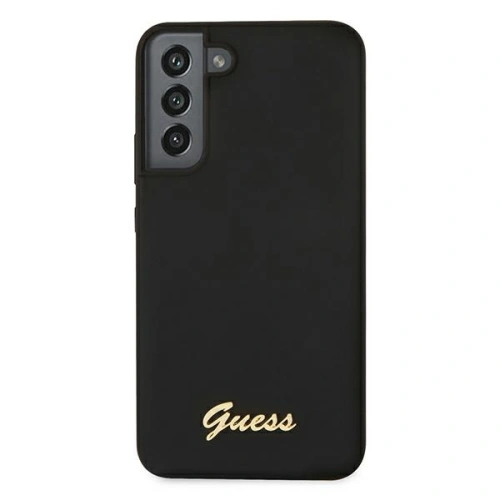 Buy Guess GUHCS22MLSLMGBK Samsung Galaxy S22+ Plus black hardcase Silicone Script Metal Logo - GUE1592BLK - {ean13} - Home Screen Store Europe