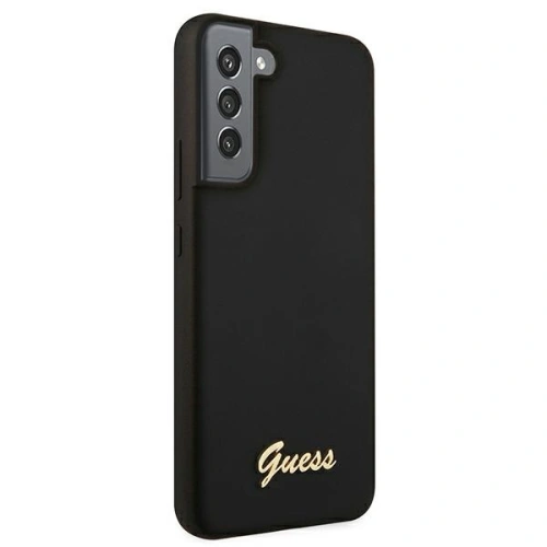 Buy Guess GUHCS22MLSLMGBK Samsung Galaxy S22+ Plus black hardcase Silicone Script Metal Logo - GUE1592BLK - {ean13} - Home Screen Store Europe