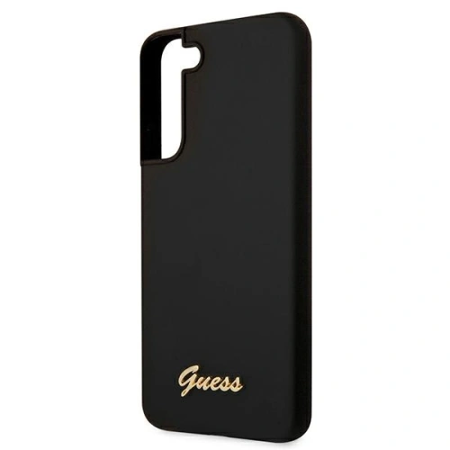 Buy Guess GUHCS22MLSLMGBK Samsung Galaxy S22+ Plus black hardcase Silicone Script Metal Logo - GUE1592BLK - {ean13} - Home Screen Store Europe