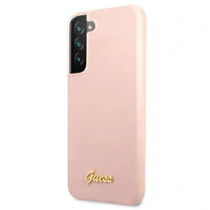 homescreen.pl - Etui Guess GUHCS22MLSLMGPP Samsung Galaxy S22+ Plus różowy/pink hardcase Silicone Script Metal Logo