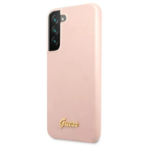 Buy Guess GUHCS22MLSLMGPP Samsung Galaxy S22+ Plus pink hardcase Silicone Script Metal Logo - GUE1593PNK - {ean13} - Home Screen Store Europe