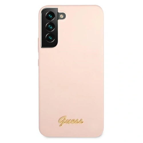 Buy Guess GUHCS22MLSLMGPP Samsung Galaxy S22+ Plus pink hardcase Silicone Script Metal Logo - GUE1593PNK - {ean13} - Home Screen Store Europe