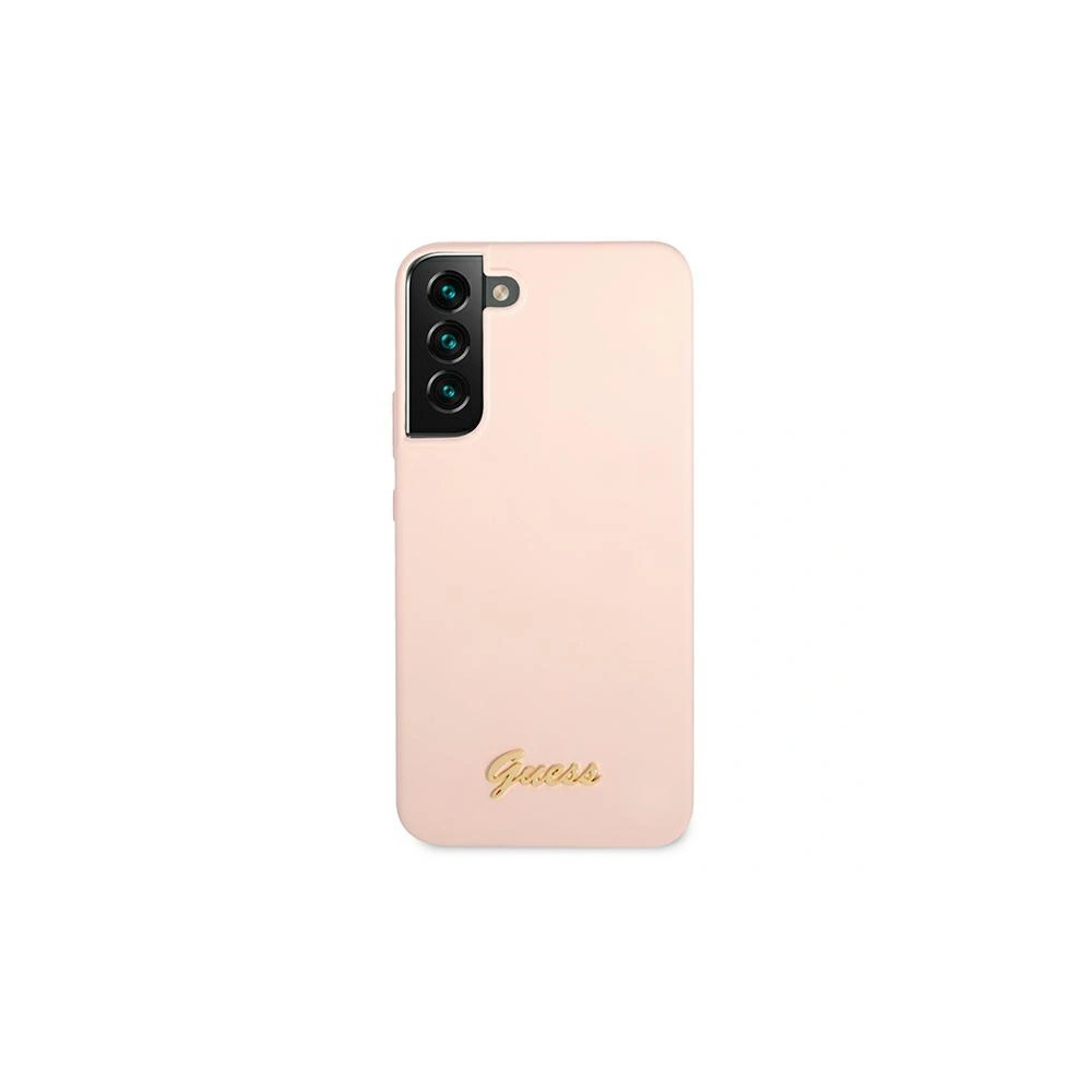 homescreen.pl - Etui Guess GUHCS22MLSLMGPP Samsung Galaxy S22+ Plus różowy/pink hardcase Silicone Script Metal Logo