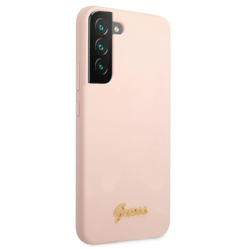 Buy Guess GUHCS22MLSLMGPP Samsung Galaxy S22+ Plus pink hardcase Silicone Script Metal Logo - GUE1593PNK - {ean13} - Home Screen Store Europe