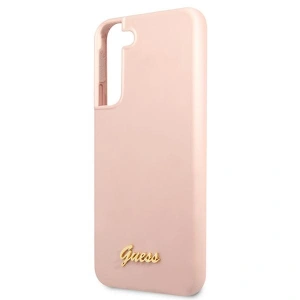 homescreen.pl - Etui Guess GUHCS22MLSLMGPP Samsung Galaxy S22+ Plus różowy/pink hardcase Silicone Script Metal Logo