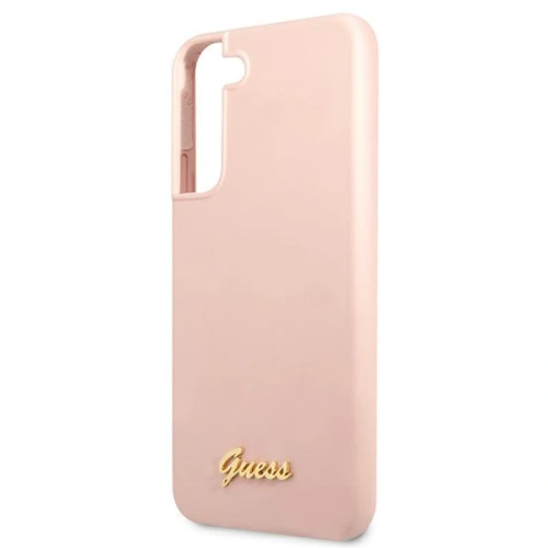 Buy Guess GUHCS22MLSLMGPP Samsung Galaxy S22+ Plus pink hardcase Silicone Script Metal Logo - GUE1593PNK - {ean13} - Home Screen Store Europe