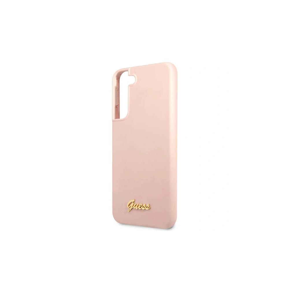homescreen.pl - Etui Guess GUHCS22MLSLMGPP Samsung Galaxy S22+ Plus różowy/pink hardcase Silicone Script Metal Logo