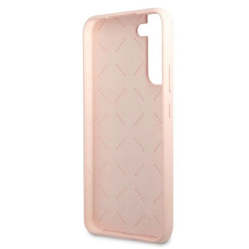 Buy Guess GUHCS22MLSLMGPP Samsung Galaxy S22+ Plus pink hardcase Silicone Script Metal Logo - GUE1593PNK - {ean13} - Home Screen Store Europe