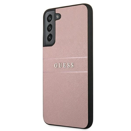 Buy Guess GUHCS22MPSASBPI Samsung Galaxy S22+ Plus pink Saffiano Stripe - GUE1595PNK - {ean13} - Home Screen Store Europe