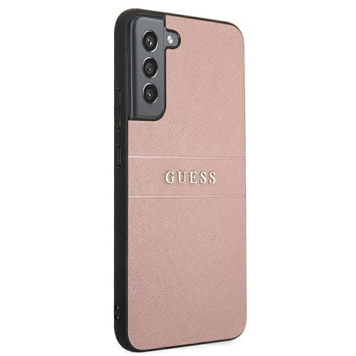 Buy Guess GUHCS22MPSASBPI Samsung Galaxy S22+ Plus pink Saffiano Stripe - GUE1595PNK - {ean13} - Home Screen Store Europe