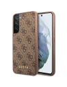 Buy Guess GUHCS22SG4GFBR Samsung Galaxy S22 brown hard case 4G Metal Gold Logo - GUE1596BR - {ean13} - Home Screen Store Europe