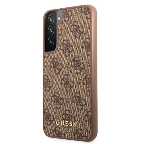Buy Guess GUHCS22SG4GFBR Samsung Galaxy S22 brown hard case 4G Metal Gold Logo - GUE1596BR - {ean13} - Home Screen Store Europe
