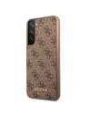 Buy Guess GUHCS22SG4GFBR Samsung Galaxy S22 brown hard case 4G Metal Gold Logo - GUE1596BR - {ean13} - Home Screen Store Europe