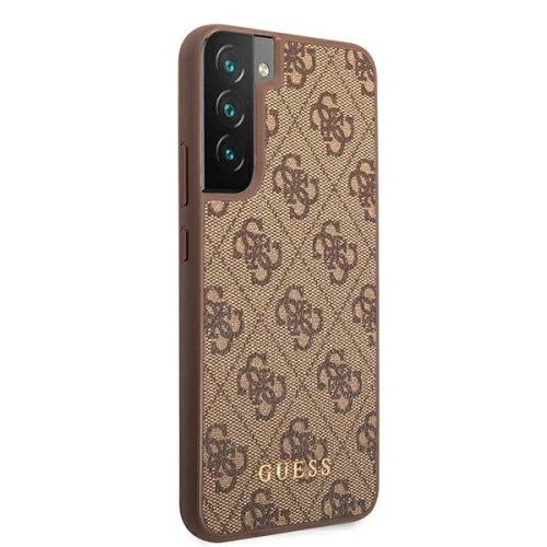 Buy Guess GUHCS22SG4GFBR Samsung Galaxy S22 brown hard case 4G Metal Gold Logo - GUE1596BR - {ean13} - Home Screen Store Europe