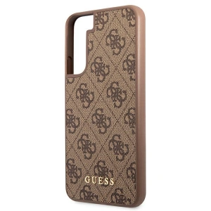 homescreen.pl - Etui Guess GUHCS22SG4GFBR Samsung Galaxy S22 brązowy/brown hard case 4G Metal Gold Logo