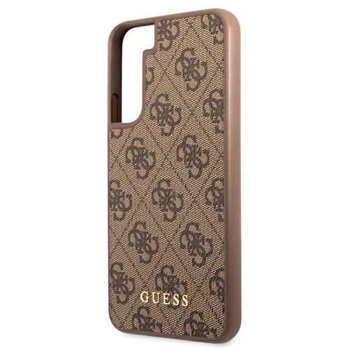 Buy Guess GUHCS22SG4GFBR Samsung Galaxy S22 brown hard case 4G Metal Gold Logo - GUE1596BR - {ean13} - Home Screen Store Europe