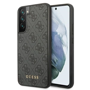 Buy Guess GUHCS22SG4GFGR Samsung Galaxy S22 grey hard case 4G Metal Gold Logo - GUE1597GRY - {ean13} - Home Screen Store Europe