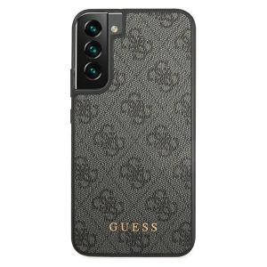 Kup Etui Guess GUHCS22SG4GFGR Samsung Galaxy S22 gri/grey hard case 4G Metal Gold Logo - GUE1597GRY - {ean13} - Sklep Home Screen