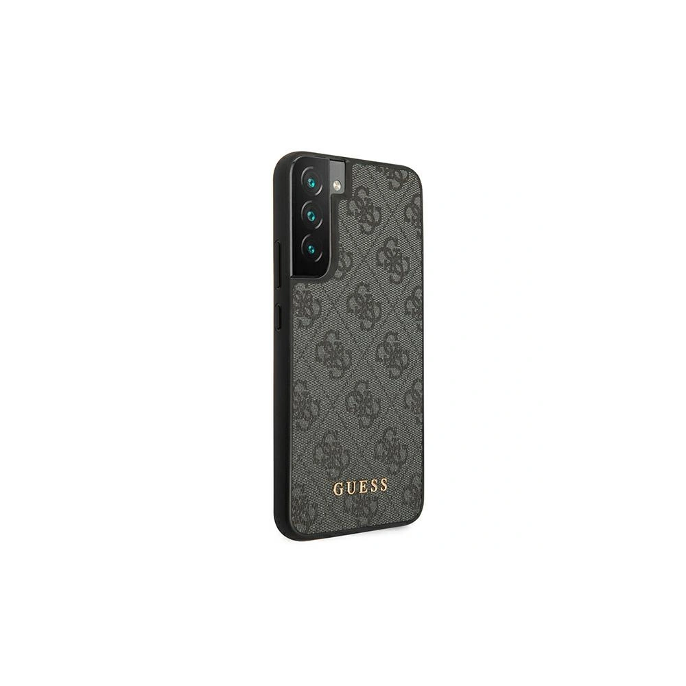 homescreen.pl - Etui Guess GUHCS22SG4GFGR Samsung Galaxy S22 szary/grey hard case 4G Metal Gold Logo