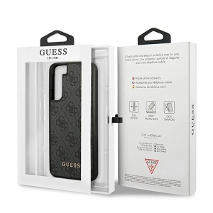 Kup Etui Guess GUHCS22SG4GFGR Samsung Galaxy S22 gri/grey hard case 4G Metal Gold Logo - GUE1597GRY - {ean13} - Sklep Home Screen