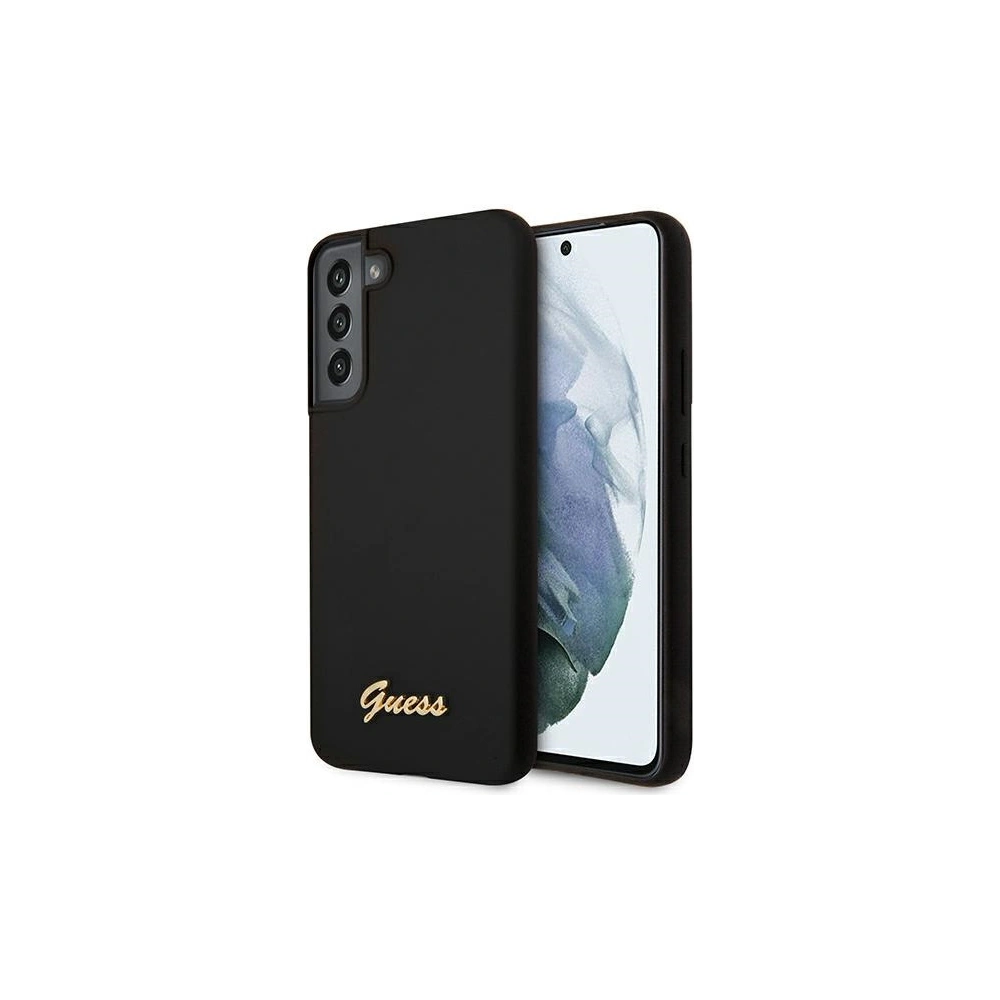 homescreen.pl - Etui Guess GUHCS22SLSLMGBK Samsung Galaxy S22 czarny/black hardcase Silicone Script Metal Logo