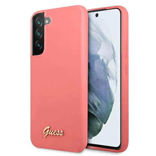 Kup Etui Guess GUHCS22SLSLMGFU Samsung Galaxy S22 fuchsie/fuchsie hardcase silikonový script s metalovým logem - GUE1599FHS - {ean13} - Sklep Home Screen
