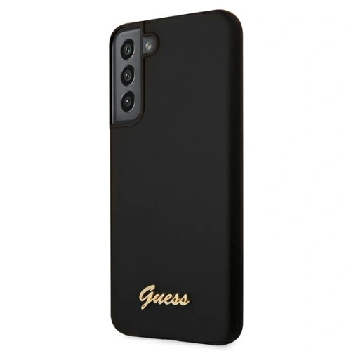 Buy Guess GUHCS22SLSLMGBK Samsung Galaxy S22 black hardcase Silicone Script Metal Logo - GUE1598BLK - {ean13} - Home Screen Store Europe