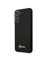 Kup Case Guess GUHCS22SLSLMGBK Samsung Galaxy S22 schwarz/black hardcase Silikon Script Metall-Logo - GUE1598BLK - {ean13} - Sklep Home Screen