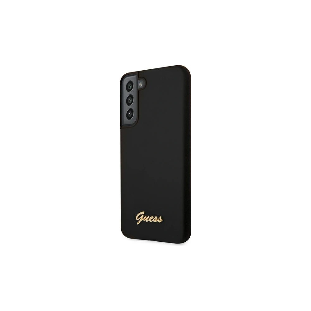 homescreen.pl - Etui Guess GUHCS22SLSLMGBK Samsung Galaxy S22 czarny/black hardcase Silicone Script Metal Logo
