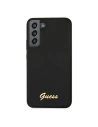 Kup Case Guess GUHCS22SLSLMGBK Samsung Galaxy S22 schwarz/black hardcase Silikon Script Metall-Logo - GUE1598BLK - {ean13} - Sklep Home Screen