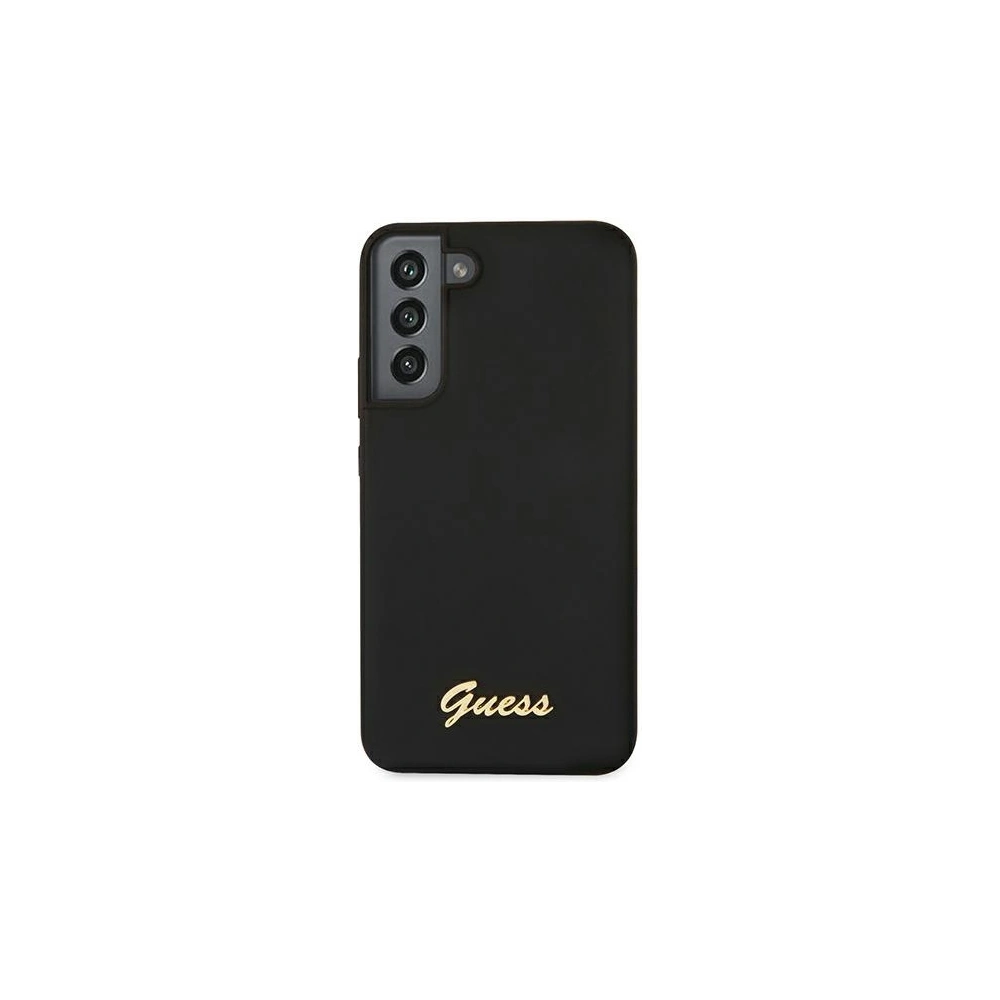 homescreen.pl - Etui Guess GUHCS22SLSLMGBK Samsung Galaxy S22 czarny/black hardcase Silicone Script Metal Logo