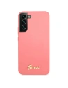 Kup Etui Guess GUHCS22SLSLMGFU Samsung Galaxy S22 fuksja/fuchsia hardcase Silicone Script Metal Logo - GUE1599FHS - {ean13} - Sklep Home Screen