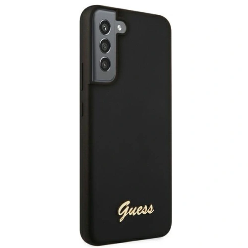 Buy Guess GUHCS22SLSLMGBK Samsung Galaxy S22 black hardcase Silicone Script Metal Logo - GUE1598BLK - {ean13} - Home Screen Store Europe