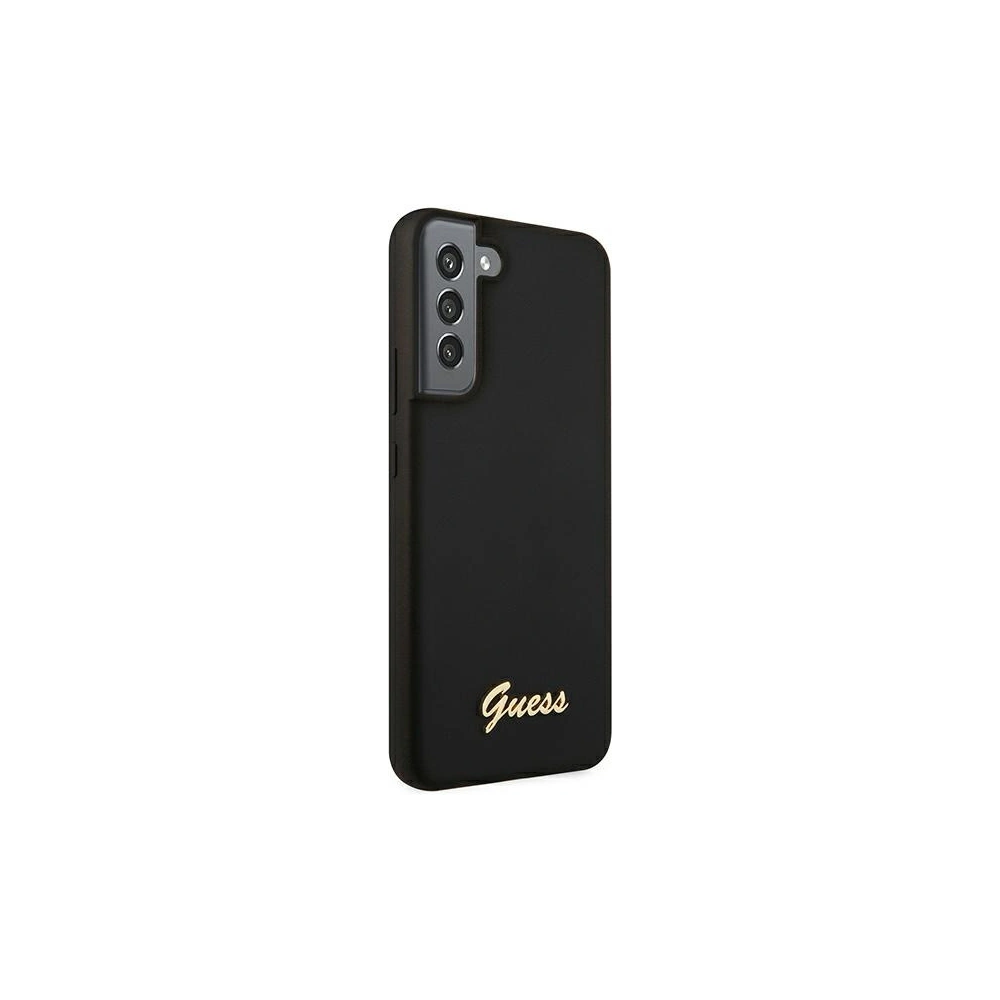 homescreen.pl - Etui Guess GUHCS22SLSLMGBK Samsung Galaxy S22 czarny/black hardcase Silicone Script Metal Logo