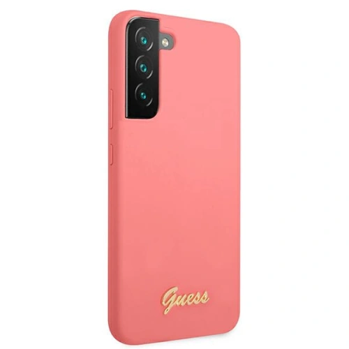 Kup Etui Guess GUHCS22SLSLMGFU Samsung Galaxy S22 fuksja/fuchsia hardcase Silicone Script Metal Logo - GUE1599FHS - {ean13} - Sklep Home Screen