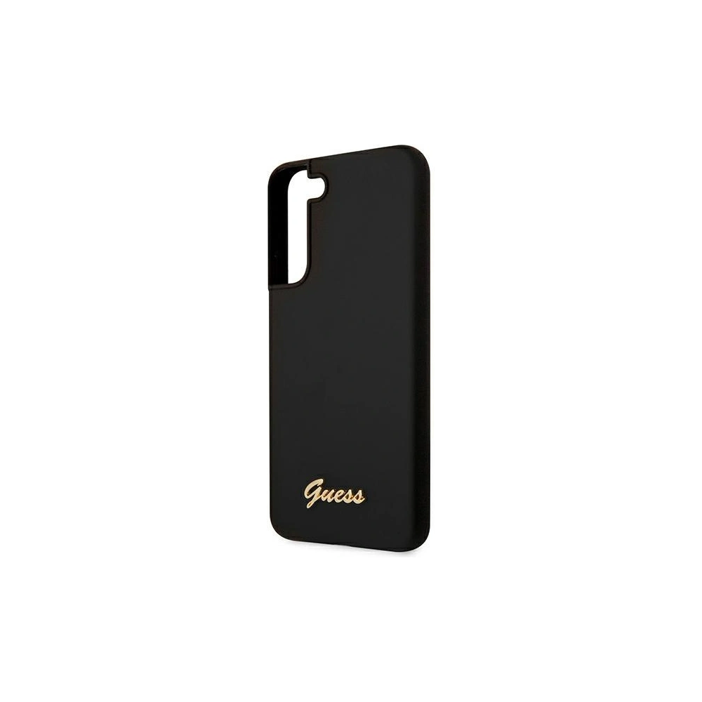 homescreen.pl - Etui Guess GUHCS22SLSLMGBK Samsung Galaxy S22 czarny/black hardcase Silicone Script Metal Logo