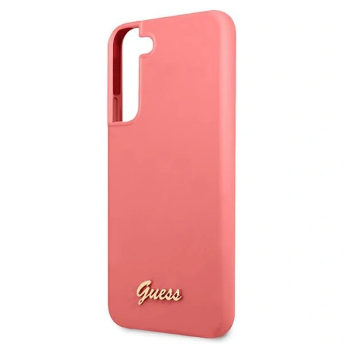 Kup Case Guess GUHCS22SLSLMGFU Samsung Galaxy S22 fuchsia Hartschale Silikon Schrift Metall-Logo - GUE1599FHS - {ean13} - Sklep Home Screen