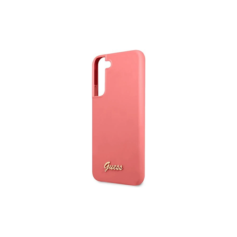 homescreen.pl - Etui Guess GUHCS22SLSLMGFU Samsung Galaxy S22 fuksja/fuchsia hardcase Silicone Script Metal Logo