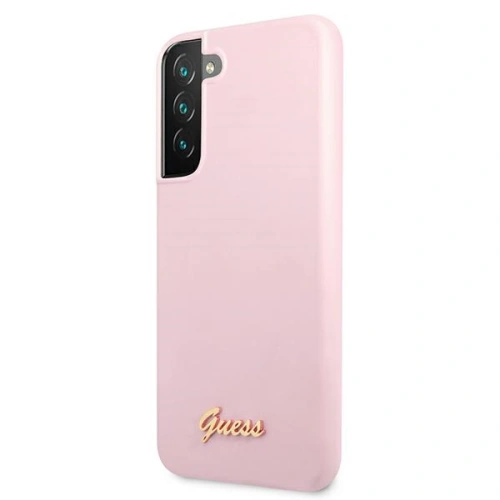 Kup Etui Guess GUHCS22SLSLMGLA Samsung Galaxy S22 lavandă/hardcase din silicon cu script logo metalic - GUE1600LAV - {ean13} - Sklep Home Screen