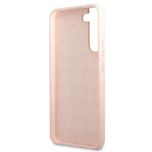 Kup Case Guess GUHCS22SLSLMGPP Samsung Galaxy S22 rosa/pink Hardcase Silikon Script Metall-Logo - GUE1601PNK - {ean13} - Sklep Home Screen