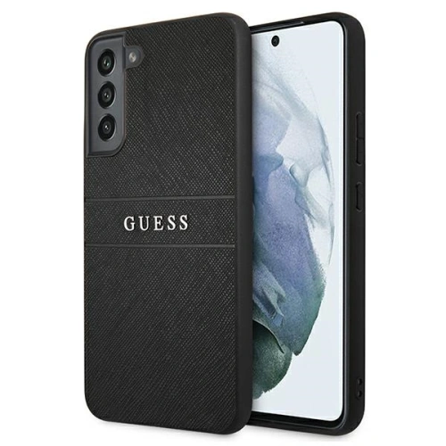 Kup Etui Guess GUHCS22SPSASBBK Samsung Galaxy S22 fekete/szürke Saffiano csíkos - GUE1602BLK - {ean13} - Sklep Home Screen