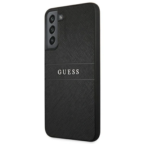 Kup Etui Guess GUHCS22SPSASBBK Samsung Galaxy S22 fekete/szürke Saffiano csíkos - GUE1602BLK - {ean13} - Sklep Home Screen