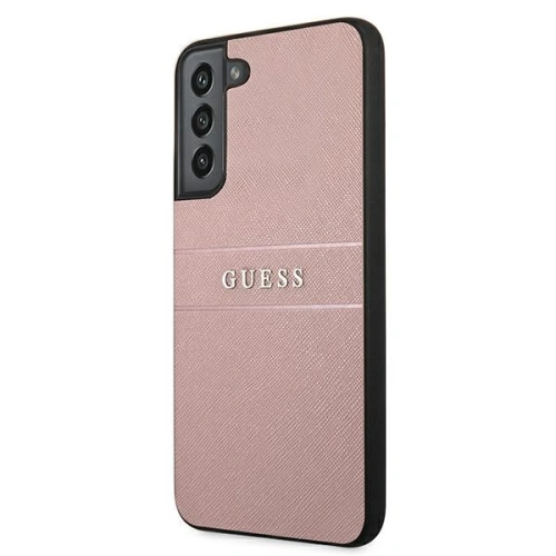 Kup Etui Guess GUHCS22SPSASBPI Samsung Galaxy S22 różowy/pink Saffiano Stripe - GUE1603PNK - {ean13} - Sklep Home Screen
