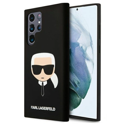 Kup Case Karl Lagerfeld KLHCS22LSLKHBK Samsung Galaxy S22 Ultra schwarz/black hardcase Silikon Karls Kopf - KLD824BLK - {ean13} - Sklep Home Screen