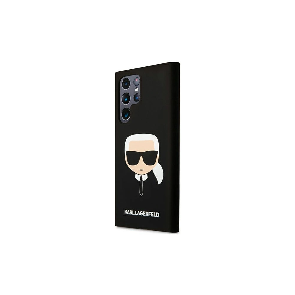 homescreen.pl - Etui Karl Lagerfeld KLHCS22LSLKHBK Samsung Galaxy S22 Ultra czarny/black hardcase Silicone Karl`s Head