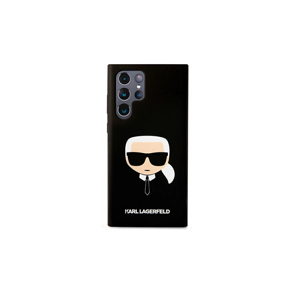 homescreen.pl - Etui Karl Lagerfeld KLHCS22LSLKHBK Samsung Galaxy S22 Ultra czarny/black hardcase Silicone Karl`s Head